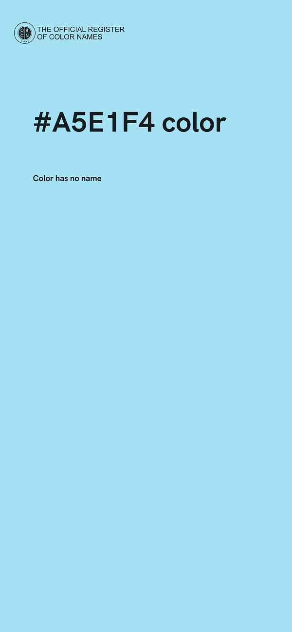 #A5E1F4 color image