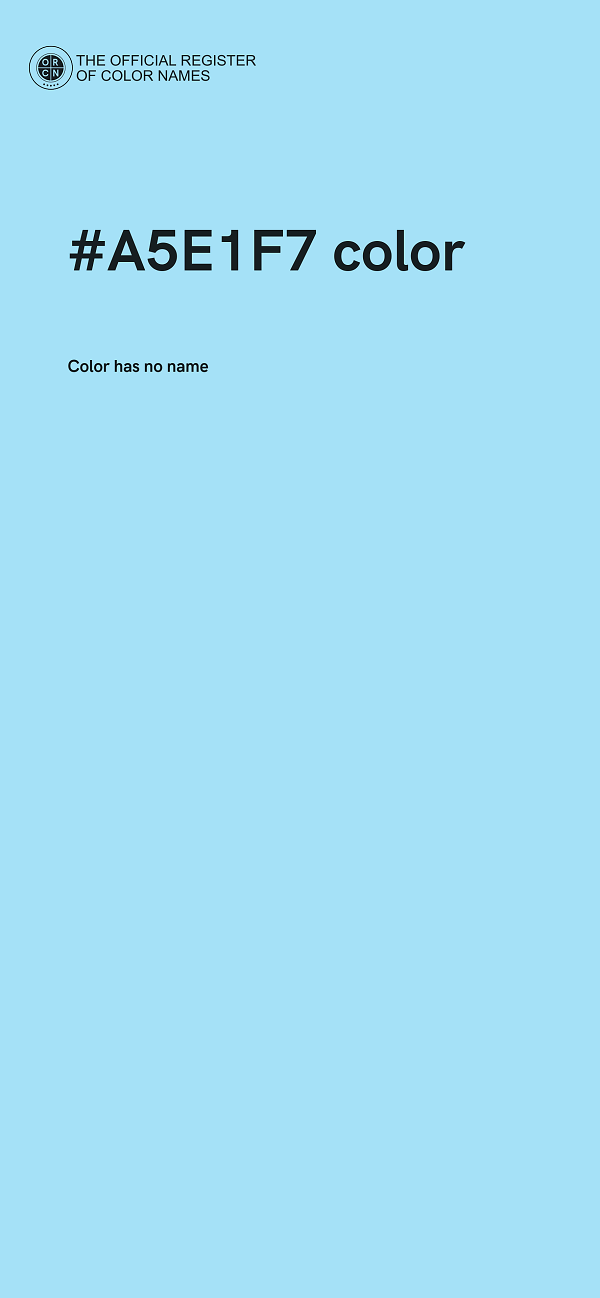 #A5E1F7 color image