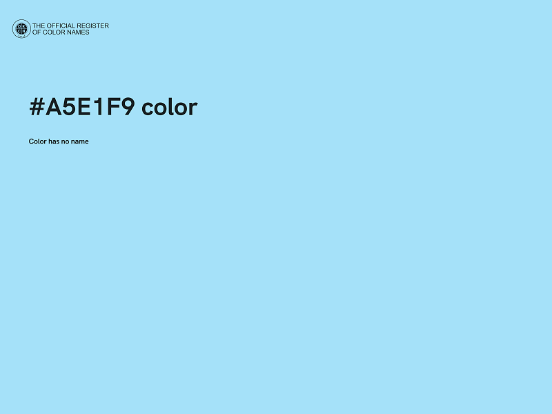 #A5E1F9 color image