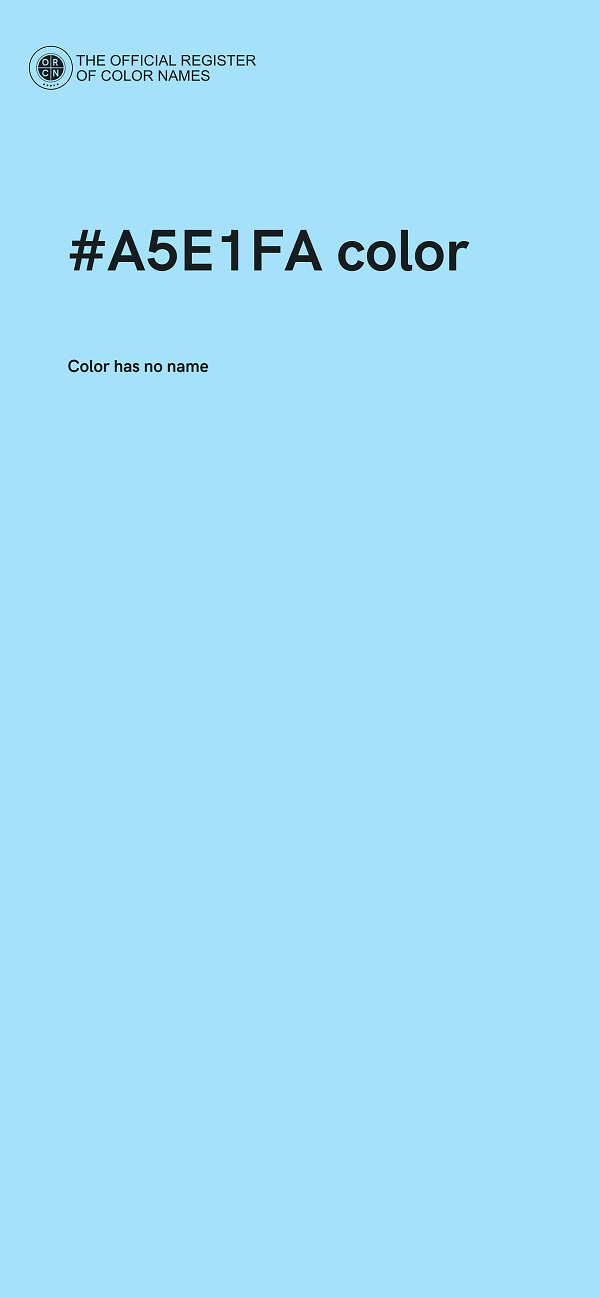 #A5E1FA color image