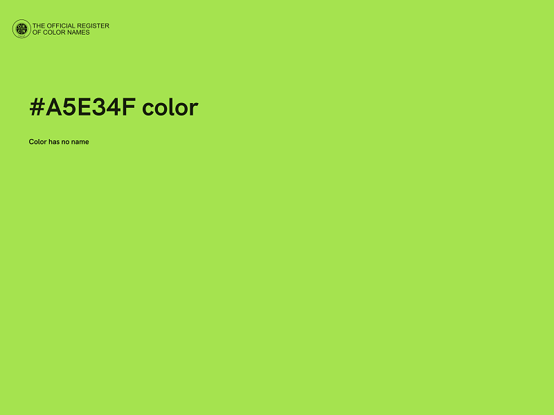 #A5E34F color image