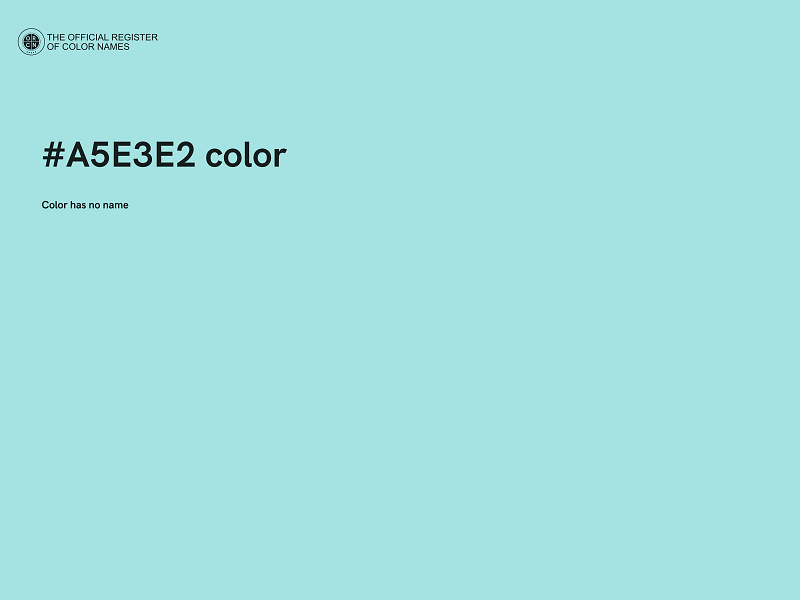 #A5E3E2 color image