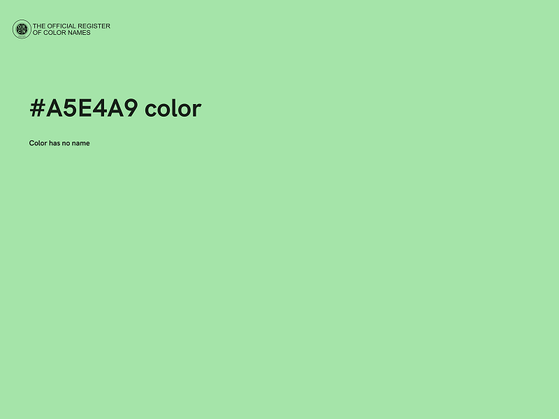 #A5E4A9 color image