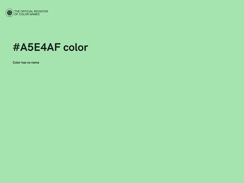 #A5E4AF color image