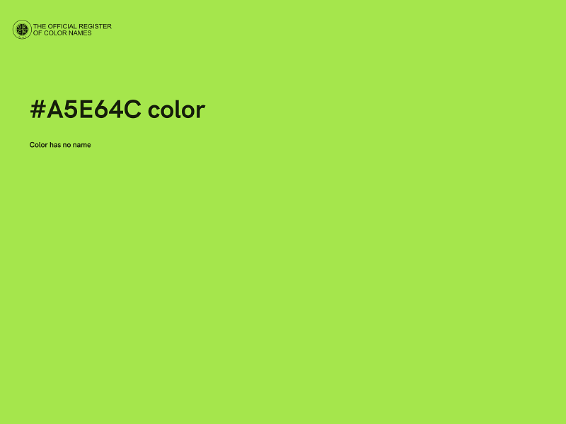 #A5E64C color image