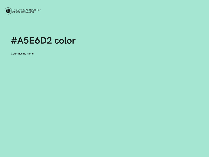 #A5E6D2 color image