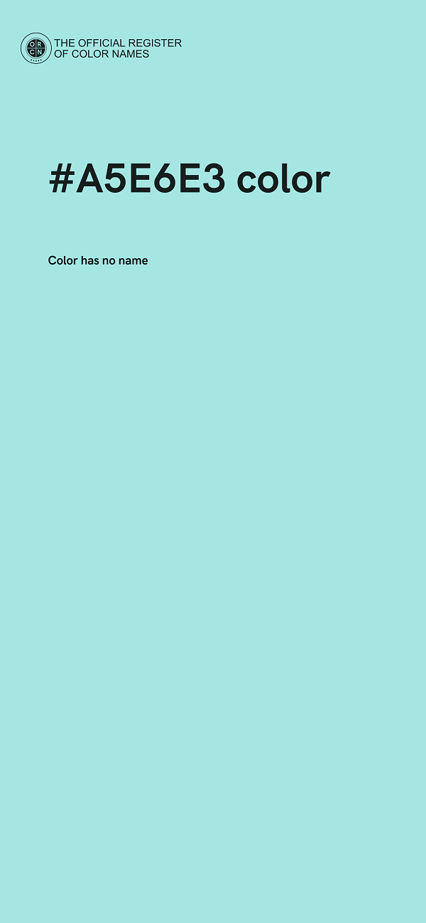 #A5E6E3 color image