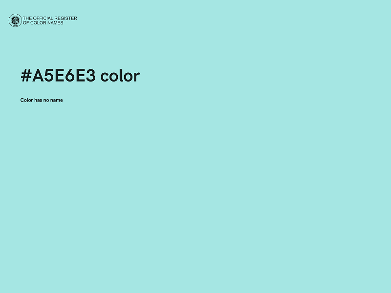 #A5E6E3 color image