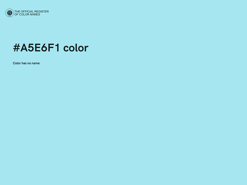 #A5E6F1 color image