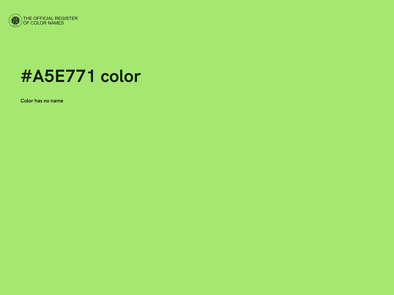 #A5E771 color image