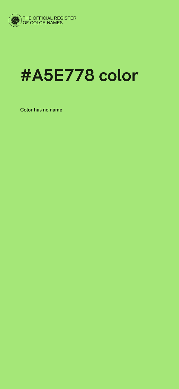 #A5E778 color image