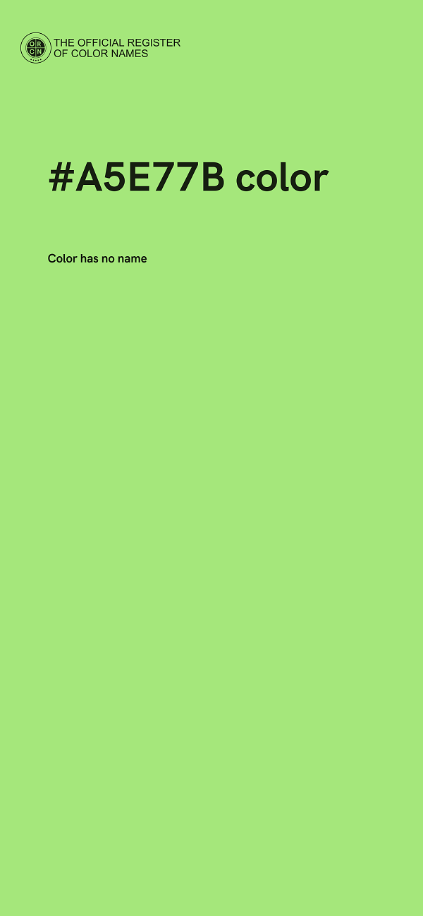 #A5E77B color image