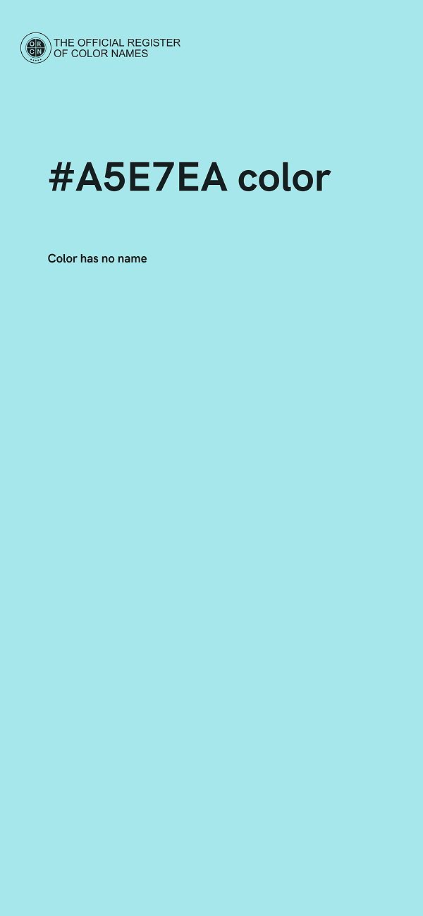#A5E7EA color image