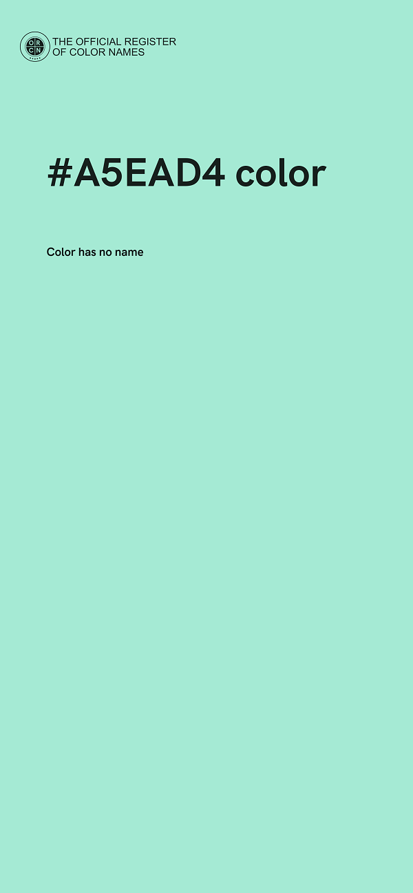 #A5EAD4 color image