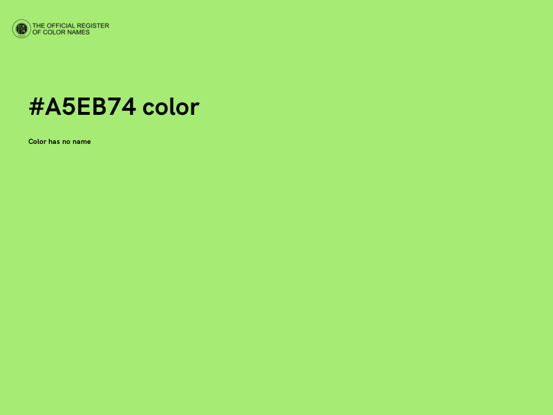 #A5EB74 color image