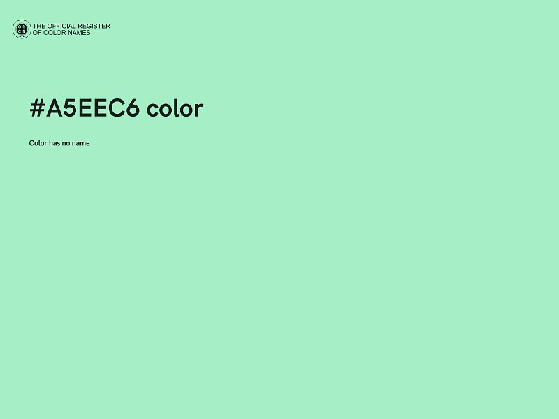 #A5EEC6 color image