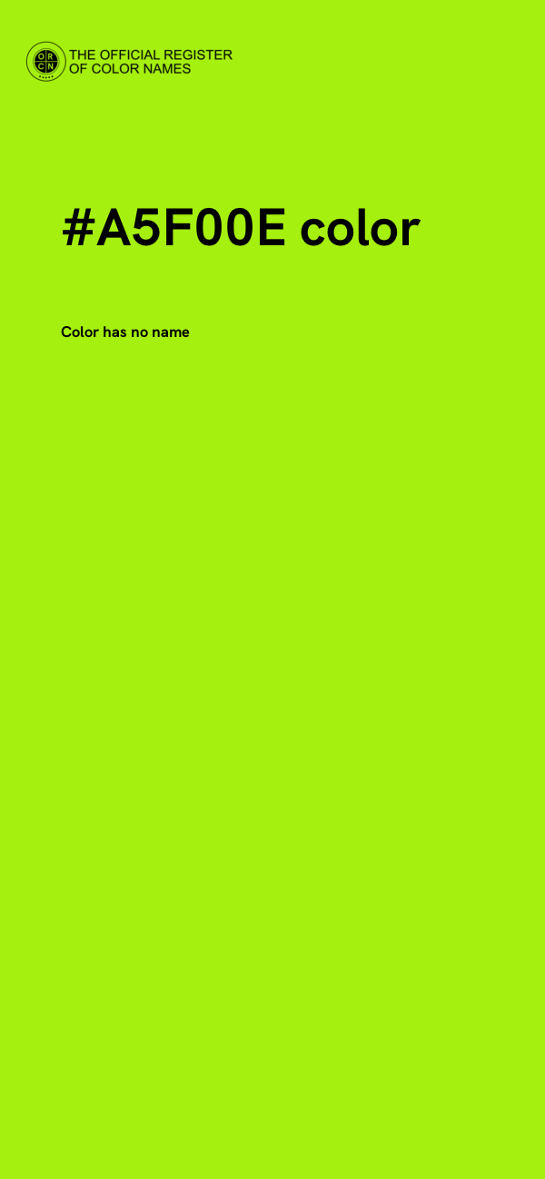 #A5F00E color image
