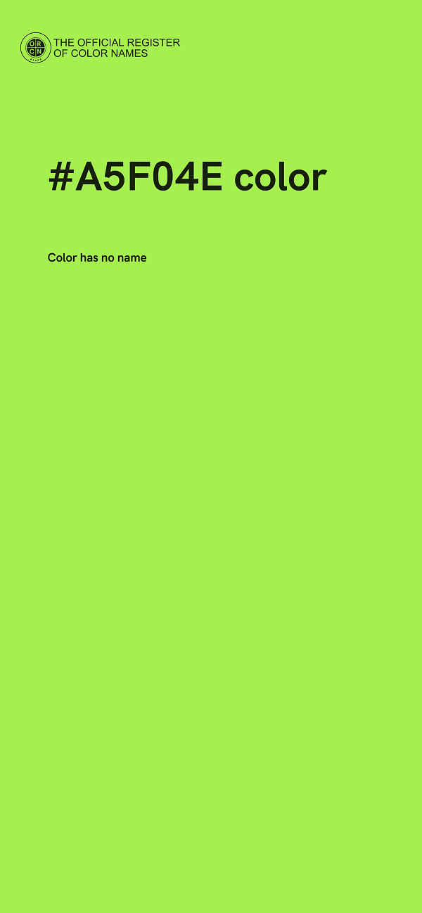 #A5F04E color image