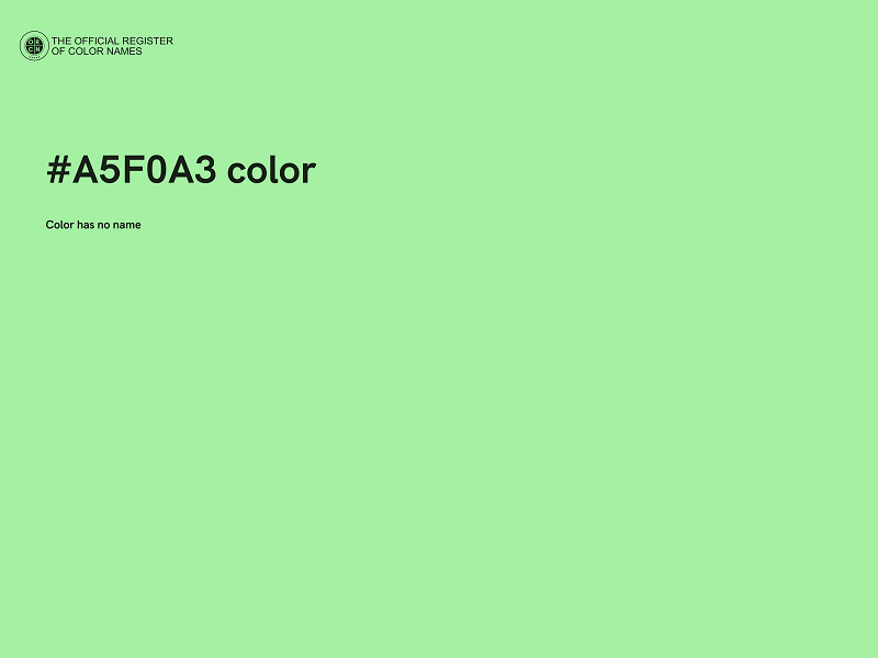 #A5F0A3 color image