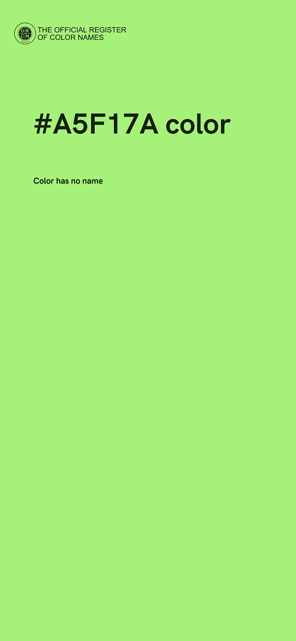 #A5F17A color image