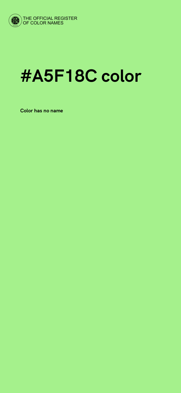 #A5F18C color image