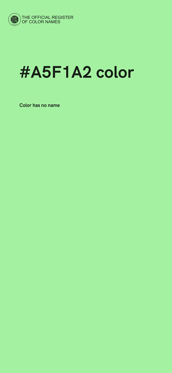 #A5F1A2 color image