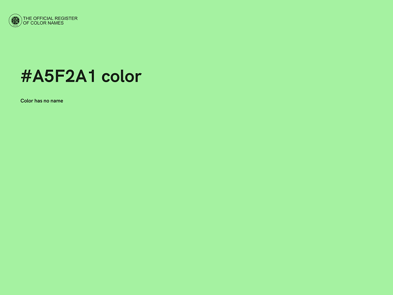 #A5F2A1 color image