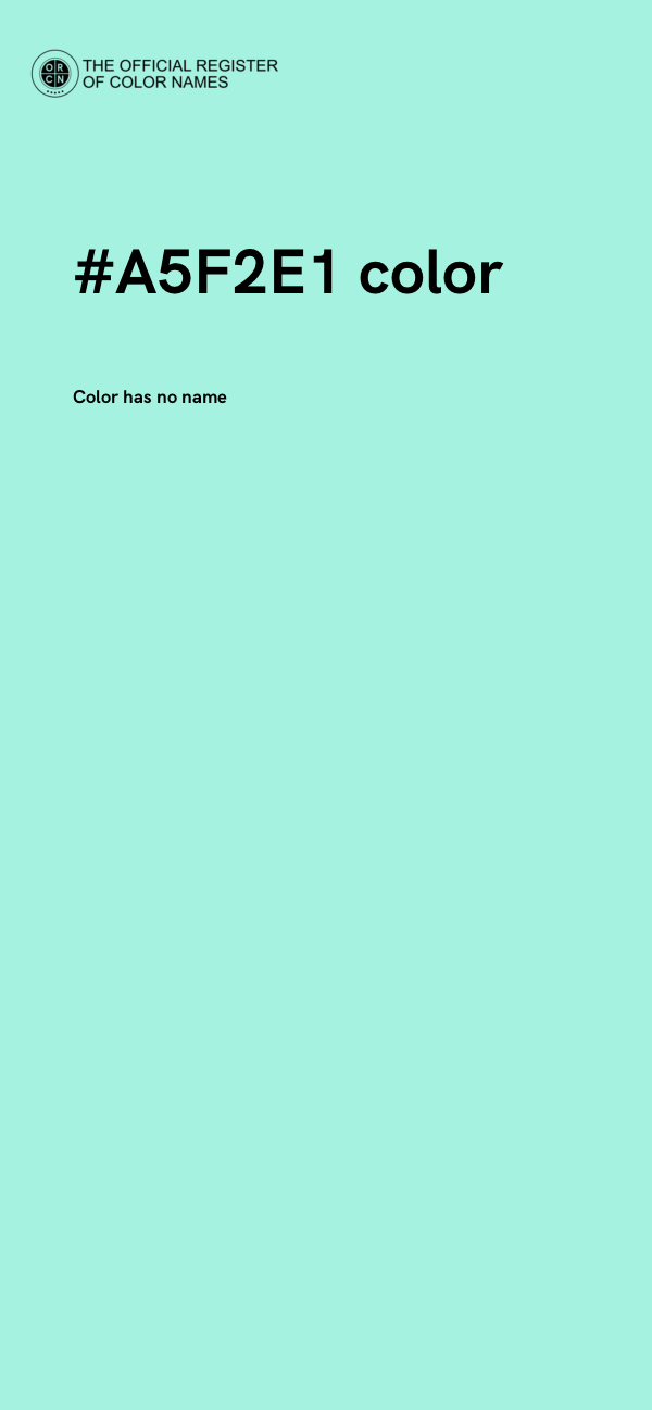 #A5F2E1 color image