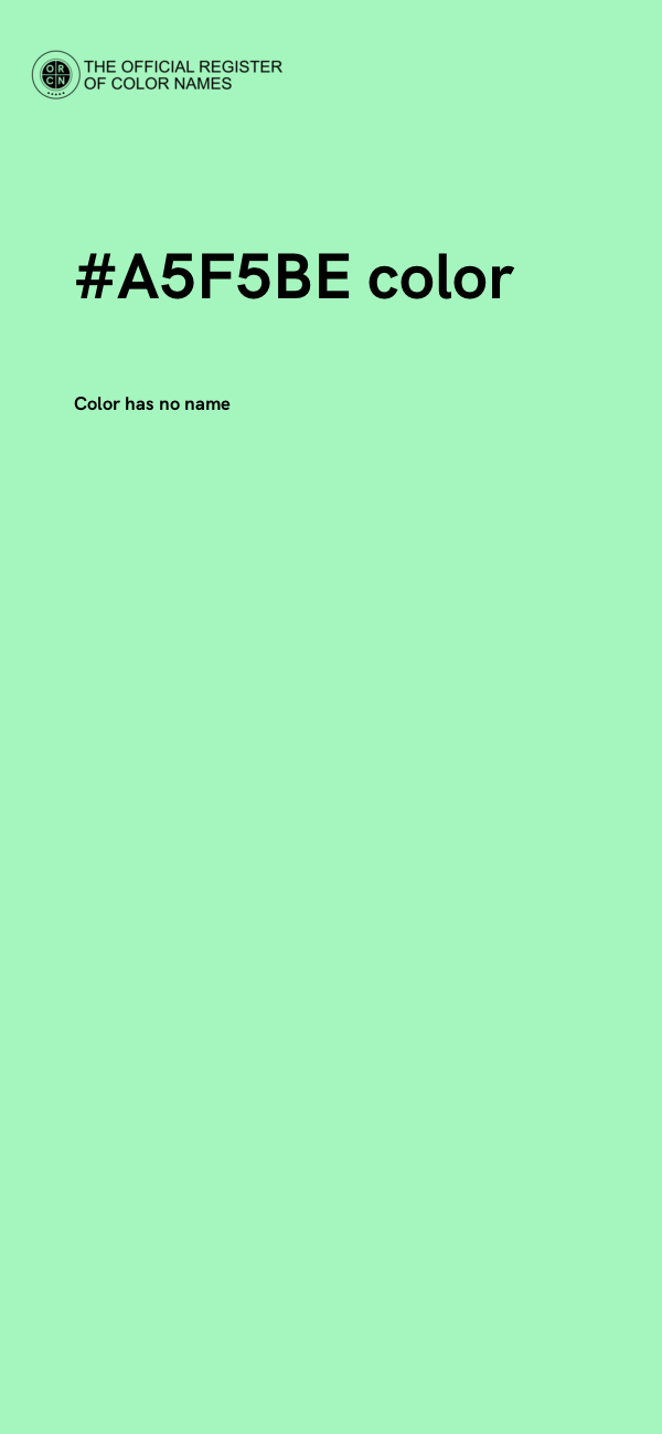 #A5F5BE color image