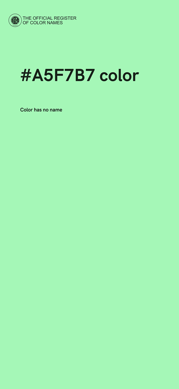 #A5F7B7 color image