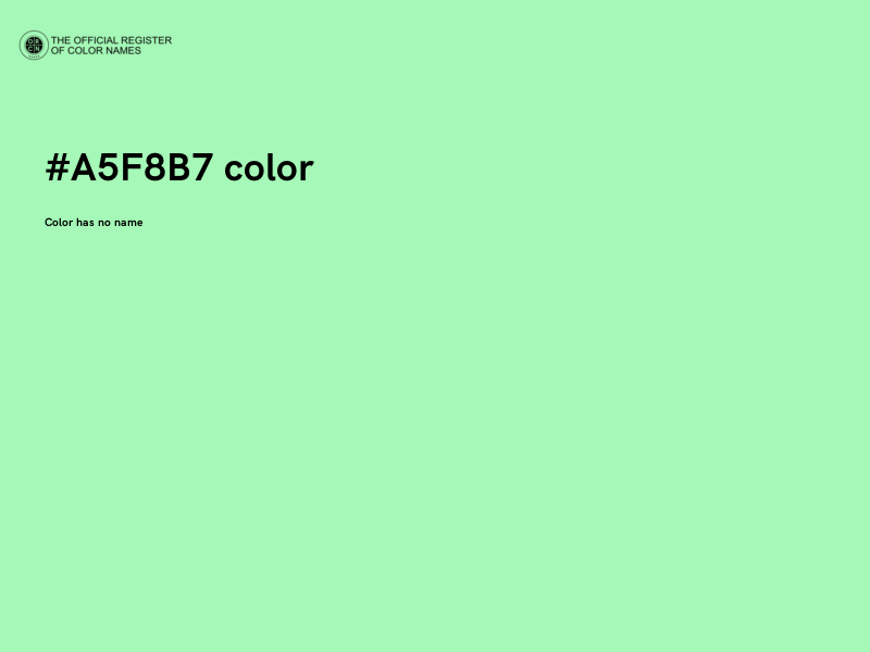 #A5F8B7 color image
