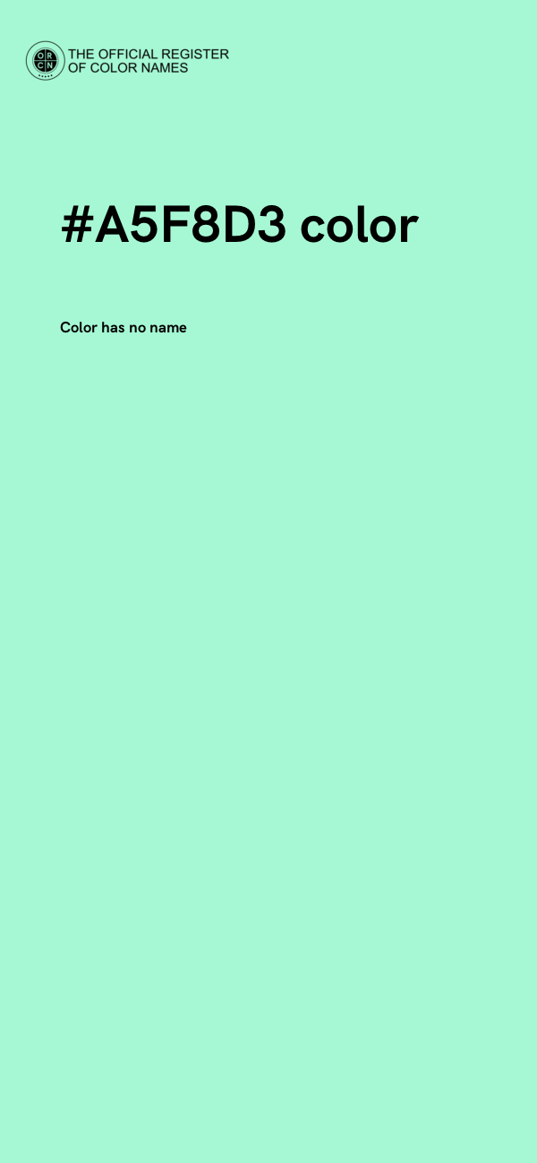 #A5F8D3 color image