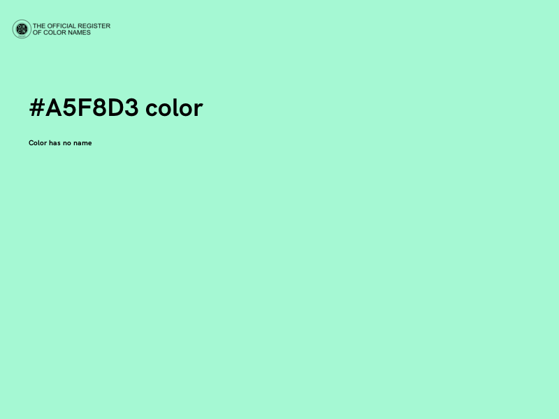 #A5F8D3 color image