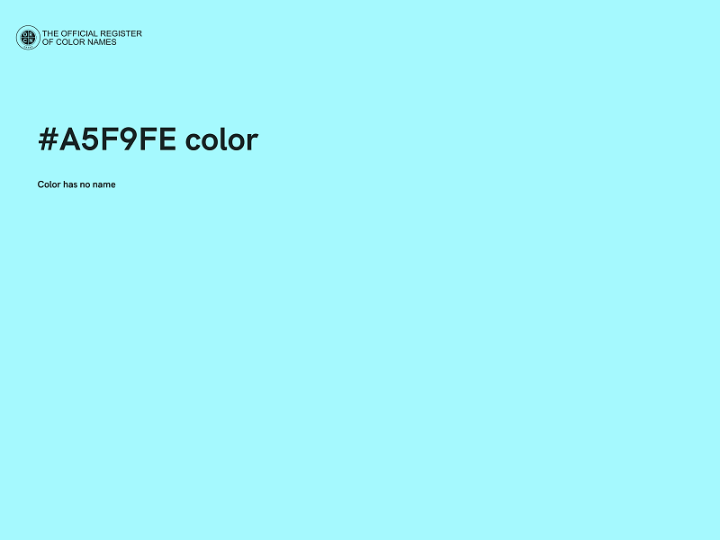 #A5F9FE color image