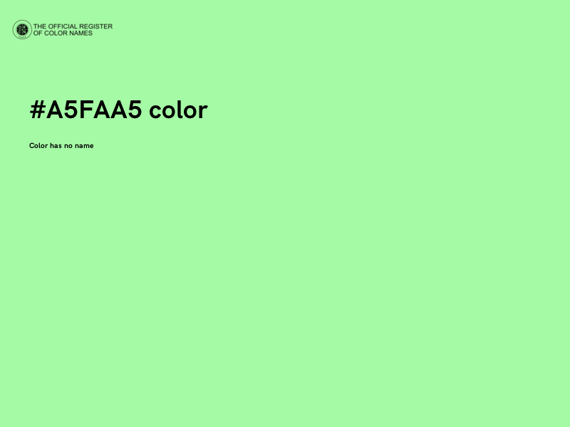 #A5FAA5 color image