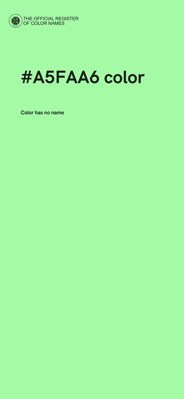 #A5FAA6 color image