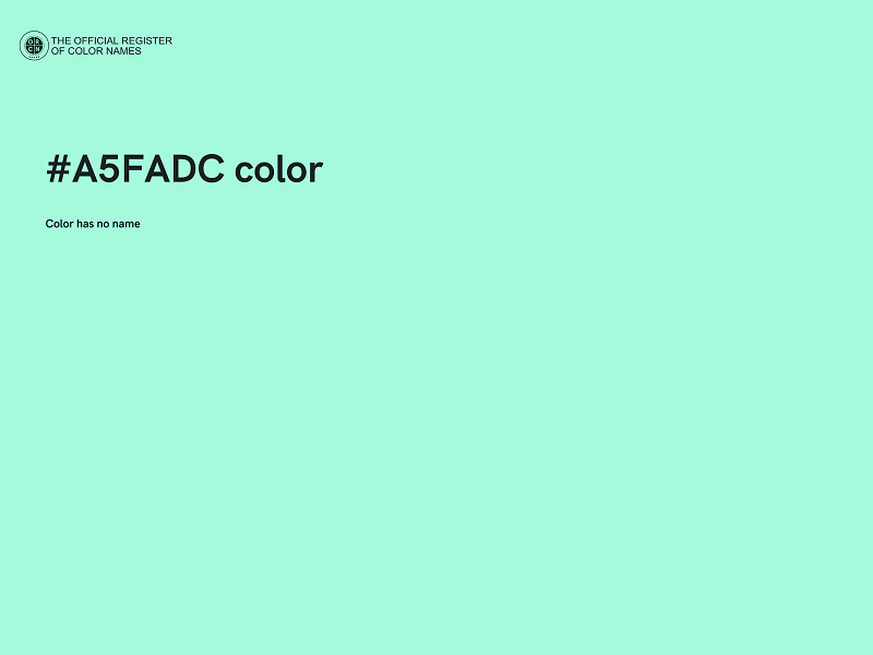 #A5FADC color image