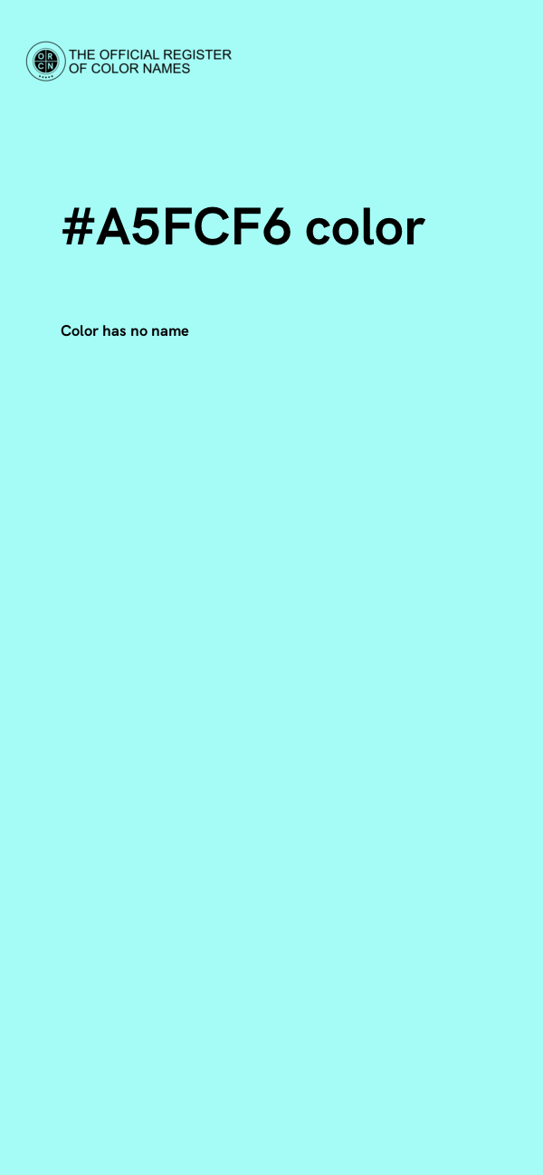 #A5FCF6 color image