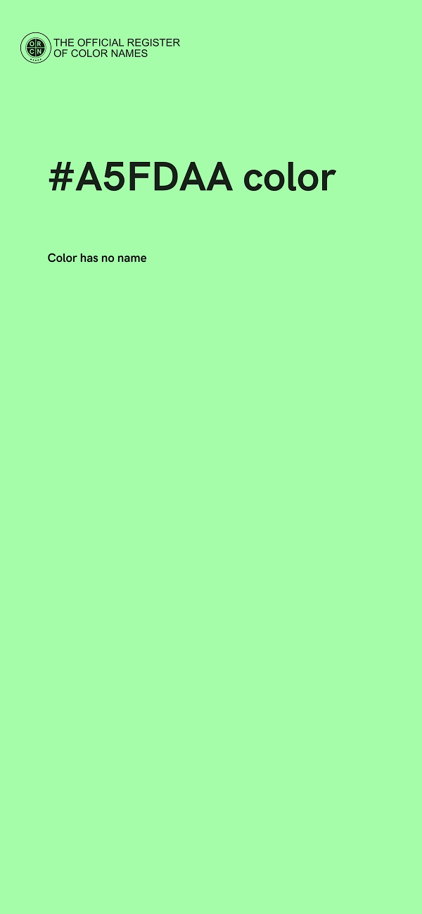 #A5FDAA color image
