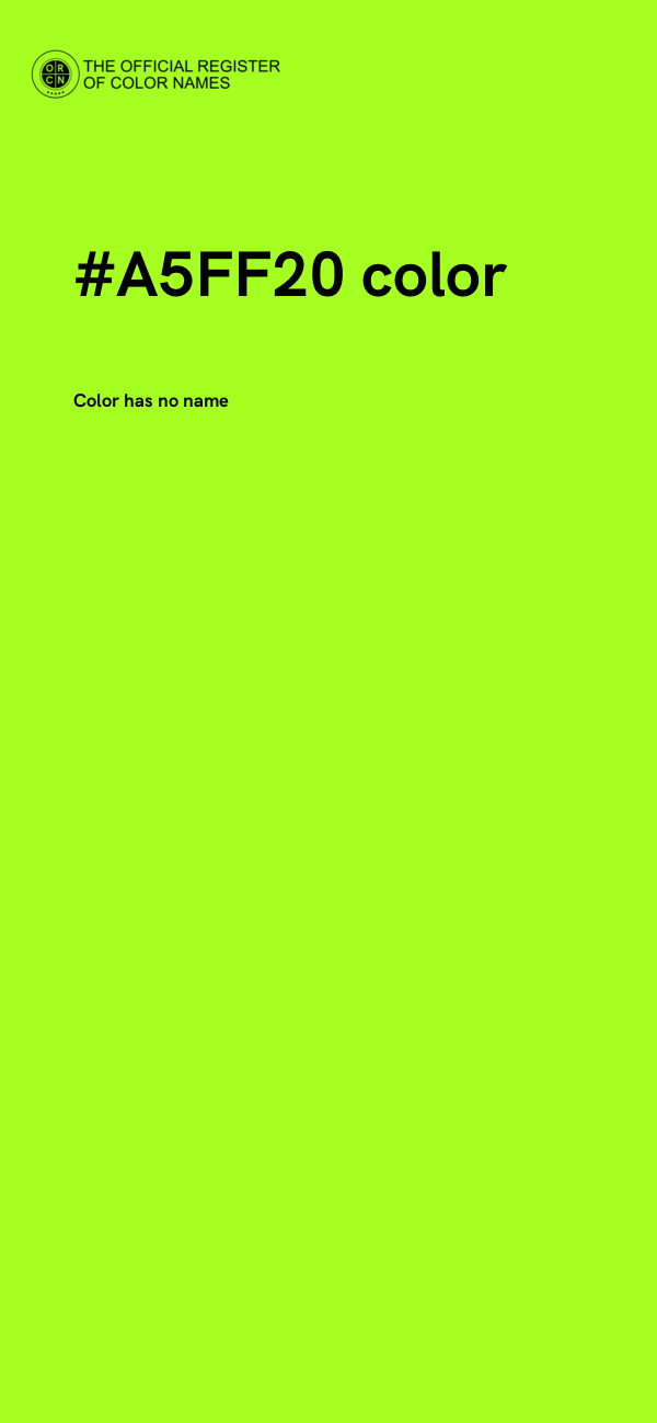 #A5FF20 color image