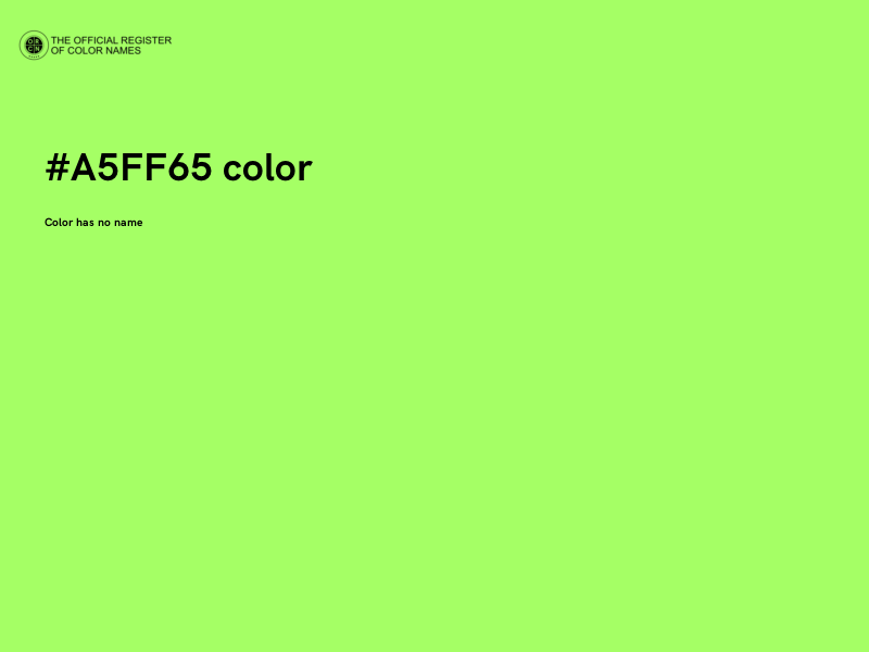 #A5FF65 color image