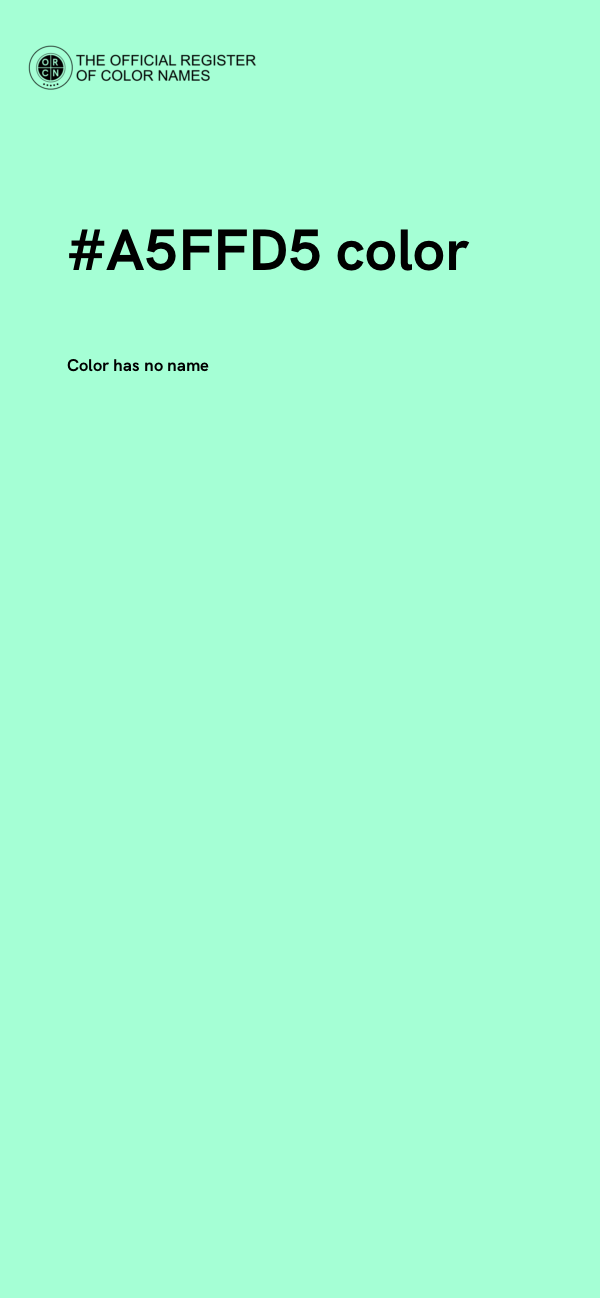 #A5FFD5 color image