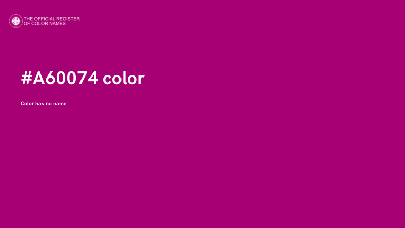 #A60074 color image