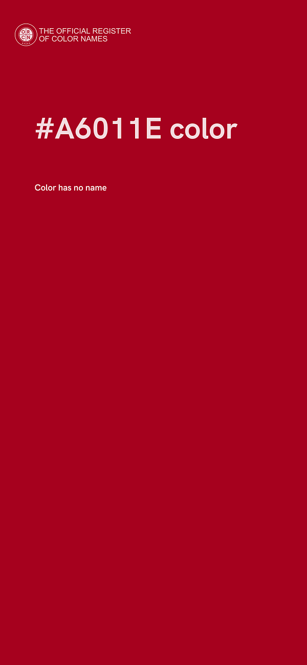 #A6011E color image