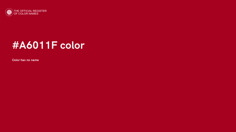 #A6011F color image