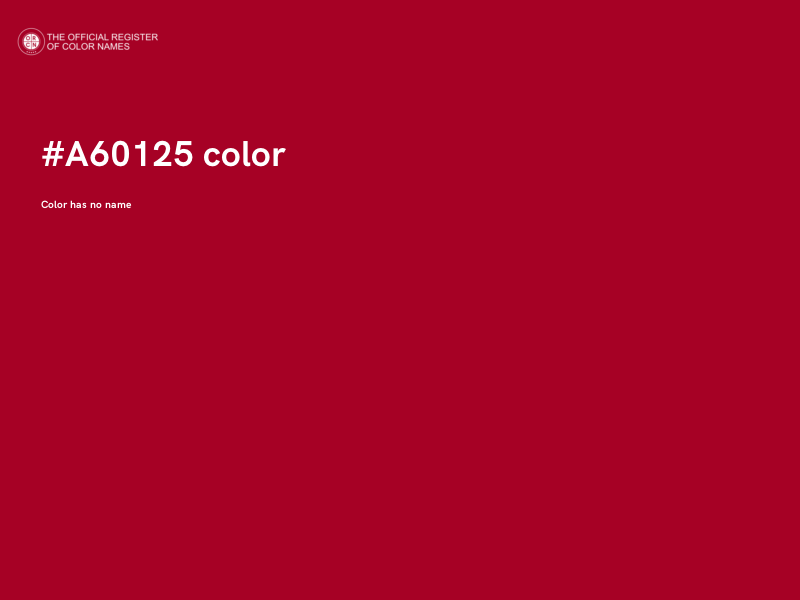 #A60125 color image