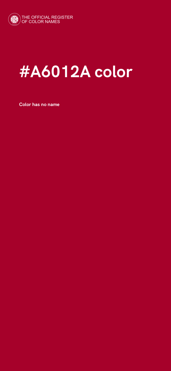 #A6012A color image