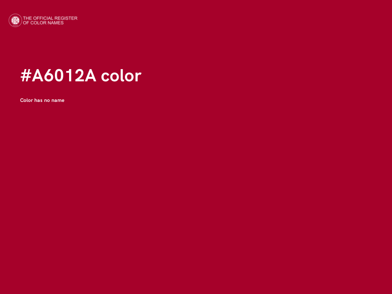 #A6012A color image
