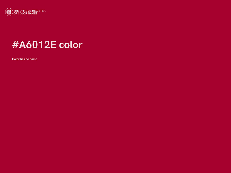 #A6012E color image