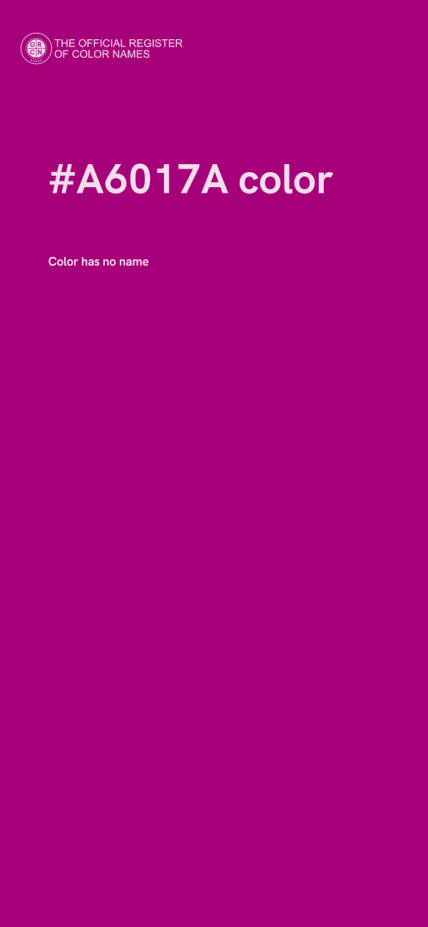 #A6017A color image